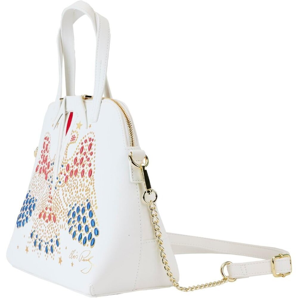 Elvis Presley Aloha Jumpsuit Cosplay Crossbody Bag Faux Leather Gold Hardware - Picture 2 of 5